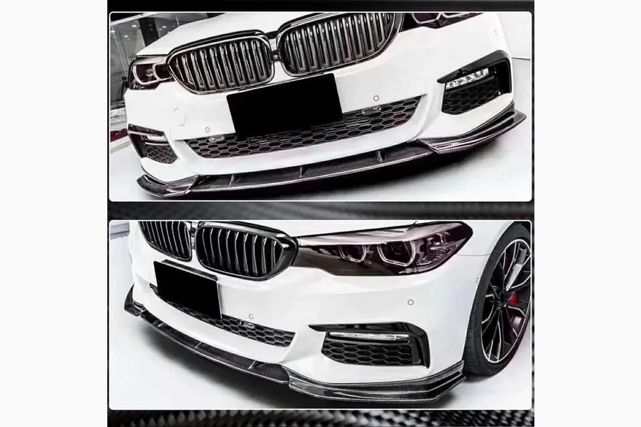 BMW 5 Series G30/G31 2017–2023 Front Bumper Lip V4 for M-Sport 2017-2020 Carbon Photo 3