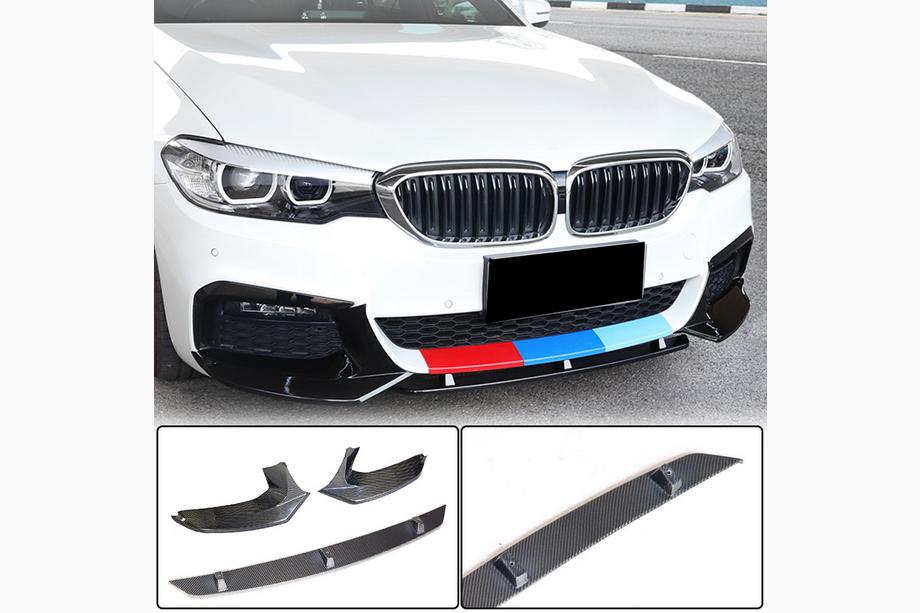 BMW 5 Series G30/G31 2017–2023 Front Bumper Lip V5 for M-Sport 2017-2020 Carbon Image