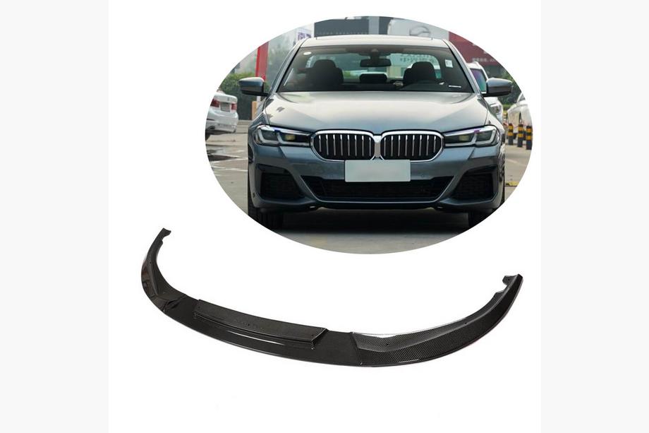 BMW 5 Series G30/G31 2017–2023 Front Bumper Lip V2 for M-Sport 2021-2024, Carbon Image