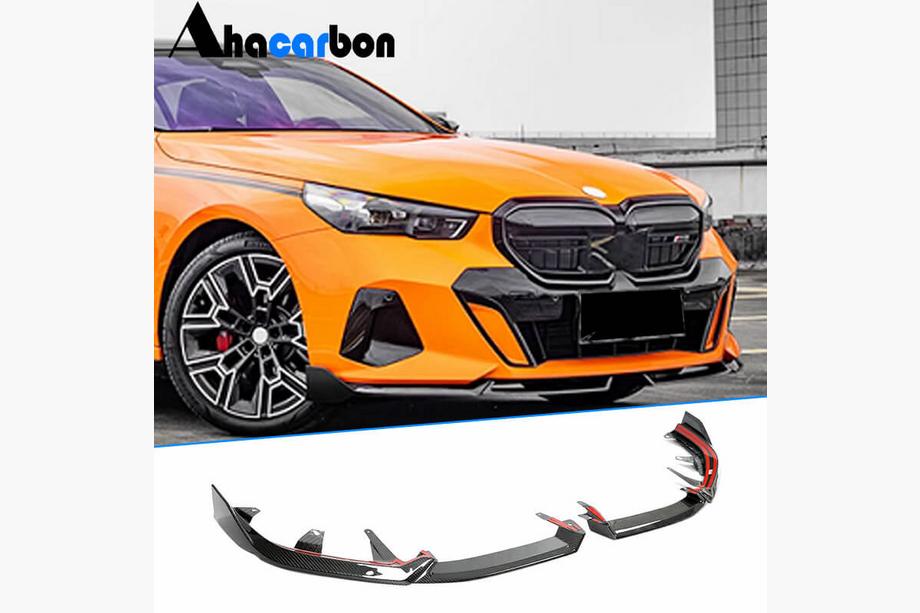 BMW 5/i5 Series G60/G60E/G61 2023- Front Bumper Lip (for M-Sport, Carbon) Photo 1
