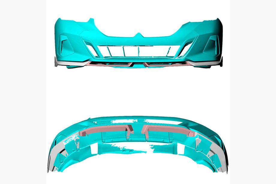 BMW 5/i5 Series G60/G60E/G61 2023- Front Bumper Lip (for M-Sport, Carbon) Photo 3