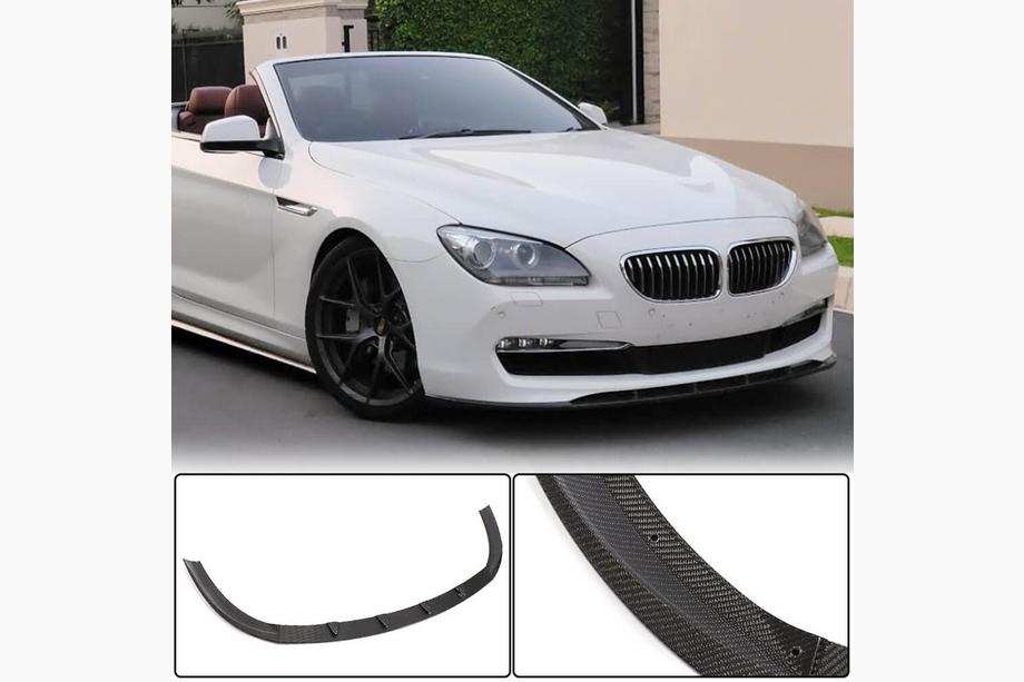 BMW 6 Series F12/F13/F06 2011-2018 Front Bumper Lip Spoiler (for Base 2011-2014, Carbon) Image