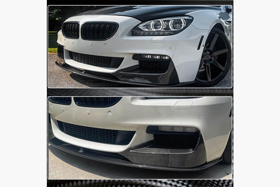 BMW 6 Series F12/F13/F06 2011-2018 Front Bumper Lip V1 (for M-Sport, Carbon) Photo 3