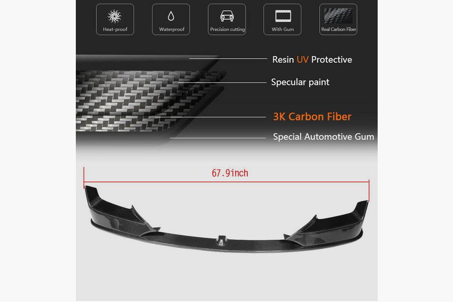 BMW 6 Series F12/F13/F06 2011-2018 Front Bumper Lip V1 (for M-Sport, Carbon) Photo 5