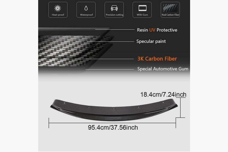 BMW 6 Series F12/F13/F06 2011-2018 Front Bumper Lip V2 for M6, Carbon Photo 6