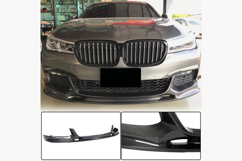 BMW 7 Series G11/G12 2015-2022 Front Bumper Lip V1 for M-Sport 2016-2019 Carbon Image