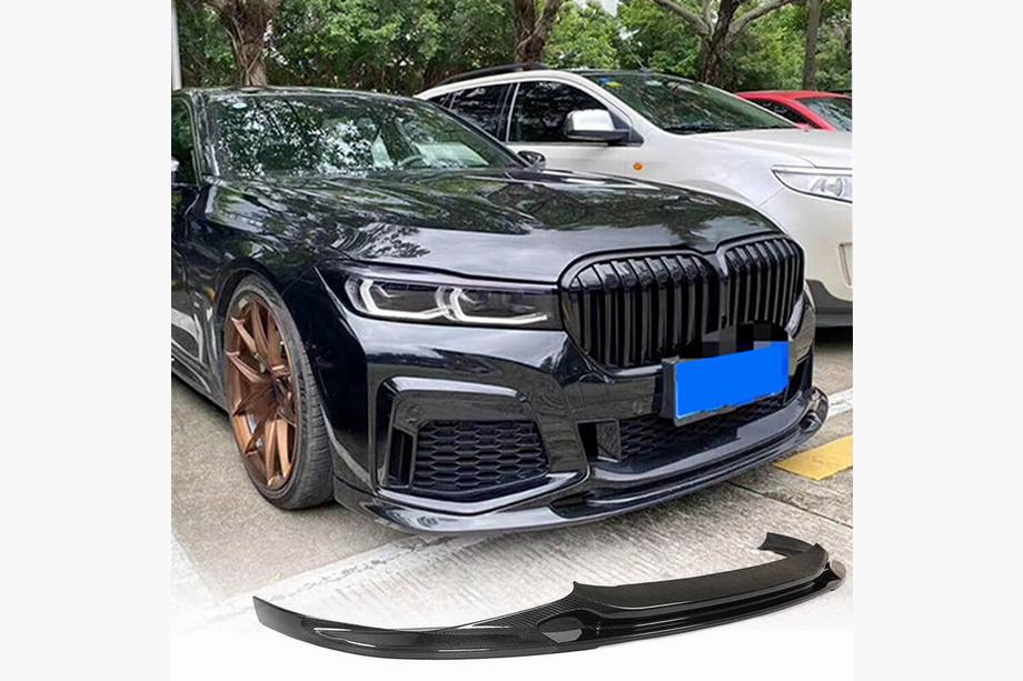 BMW 7 Series G11/G12 2015-2022 Front Bumper Lip V2 for M-Sport 2019-2022, Carbon Image