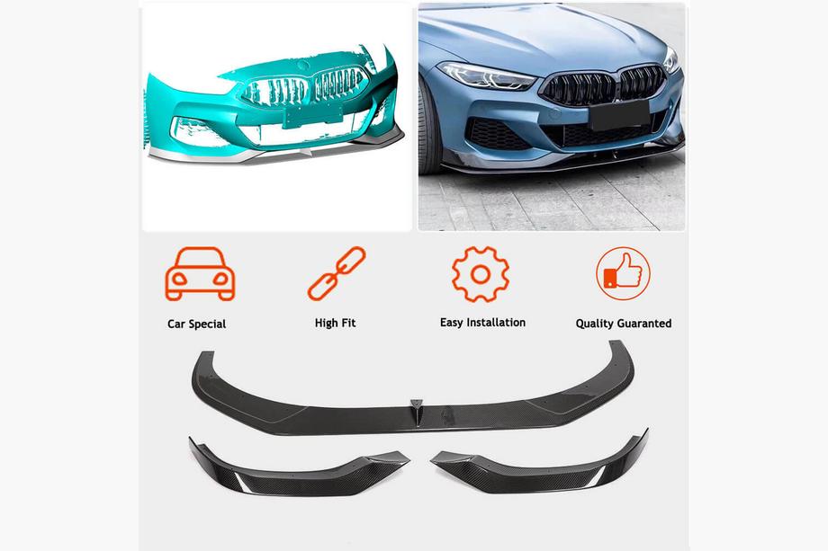 BMW 8 Series G14/G15/G16 2018- Front Bumper Lip V1 (for M-Sport, Carbon) Photo 2