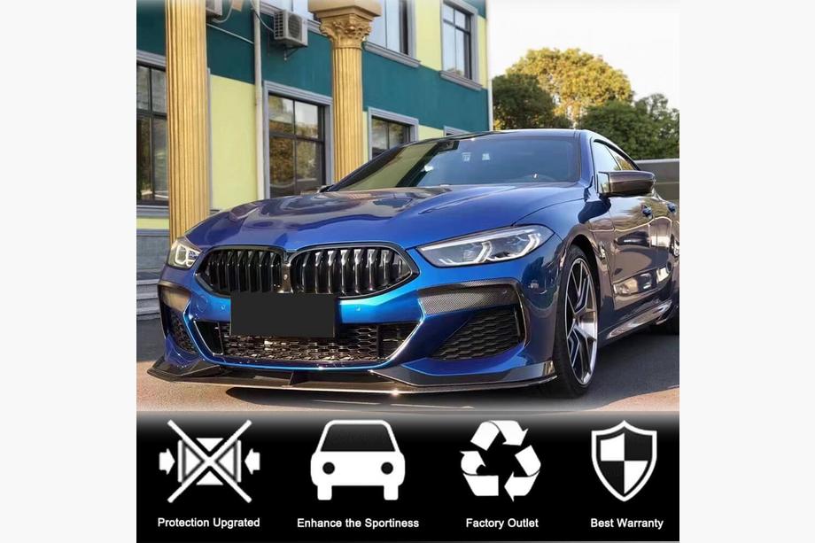BMW 8 Series G14/G15/G16 2018- Front Bumper Lip V1 (for M-Sport, Carbon) Photo 3