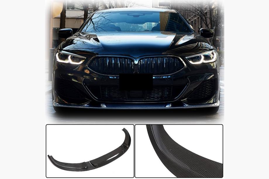 BMW 8 Series G14/G15/G16 2018- Front Bumper Lip V3 for M-Sport, Carbon Image