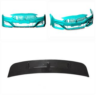 Front Bumper Lip V4 (for M-Sport, Carbon) BMW 8 Series G14/G15/G16 2018- photo 2