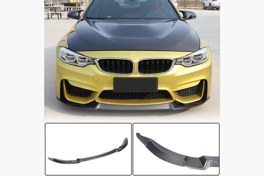 BMW 3 Series F30/F31 2012-2019 Front Bumper Lip V8 for F80, Carbon Image