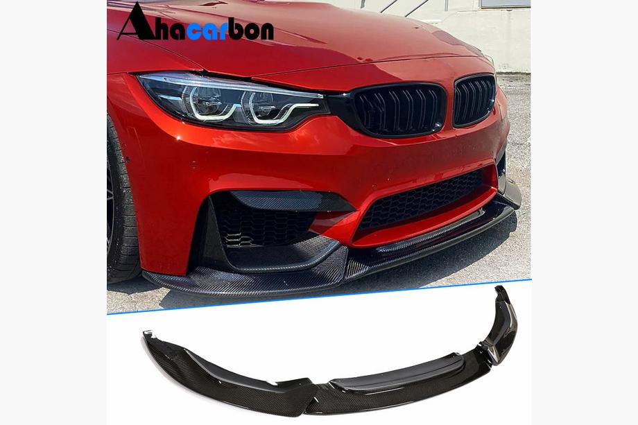 BMW 3 Series F30/F31 2012-2019 Front Bumper Lip V10 for F80 Carbon Photo 1
