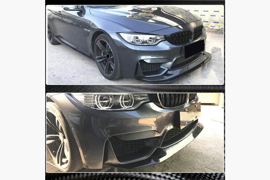 BMW 4 Series F32/F33/F36 2012-2020 Front Bumper Lip V1 for F82/F83, Carbon Photo 3
