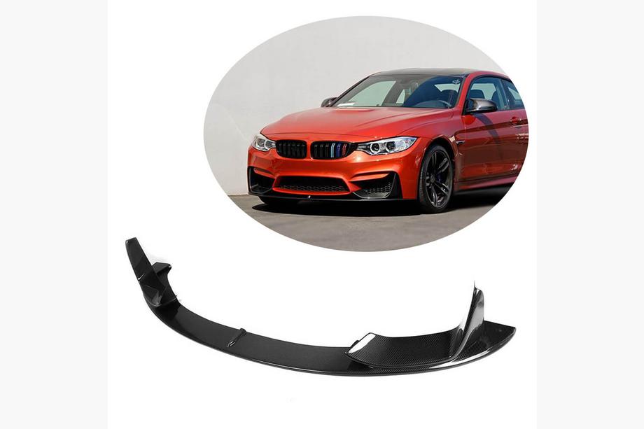 BMW 4 Series F32/F33/F36 2012-2020 Front Bumper Lip V2 for F82/F83, Carbon Image