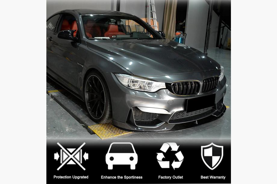 BMW 4 Series F32/F33/F36 2012-2020 Front Bumper Lip V3 for F82/F83, Carbon Photo 2