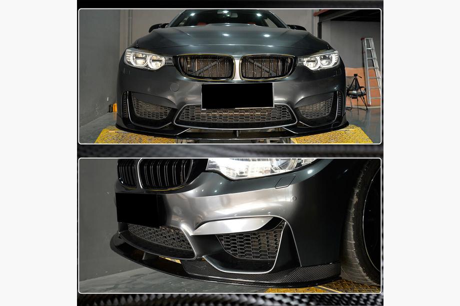 BMW 4 Series F32/F33/F36 2012-2020 Front Bumper Lip V3 for F82/F83, Carbon Photo 3