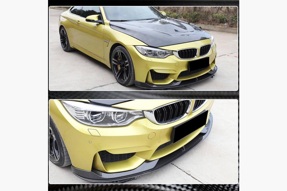 BMW 4 Series F32/F33/F36 2012-2020 Front Bumper Lip V3 for F82/F83, Carbon Photo 4