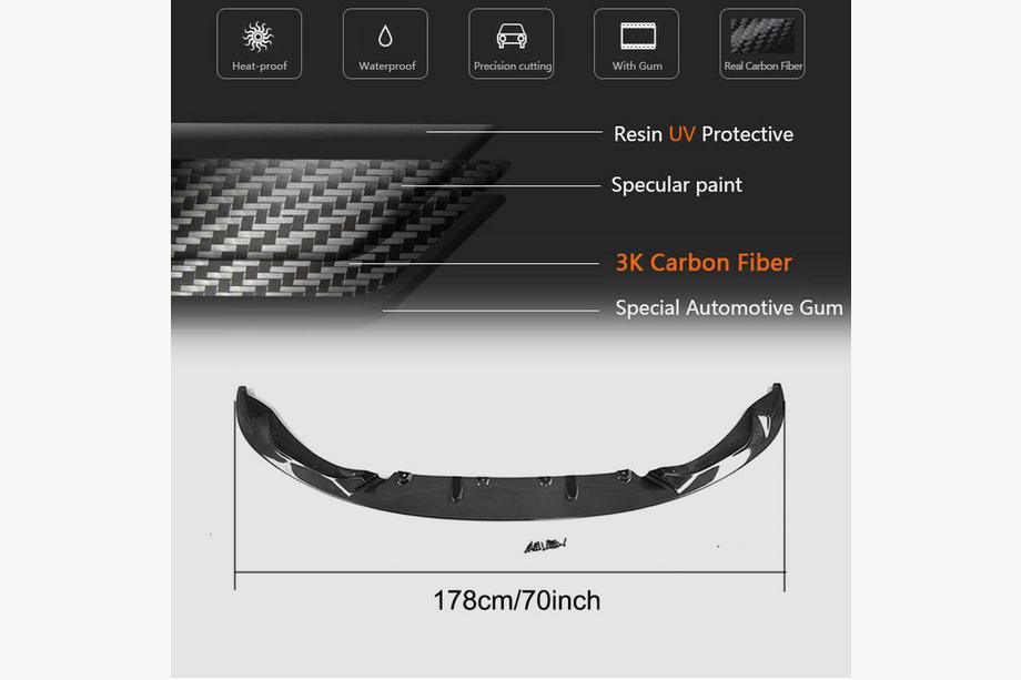 BMW 4 Series F32/F33/F36 2012-2020 Front Bumper Lip V4 for F82/F83, Carbon Photo 7