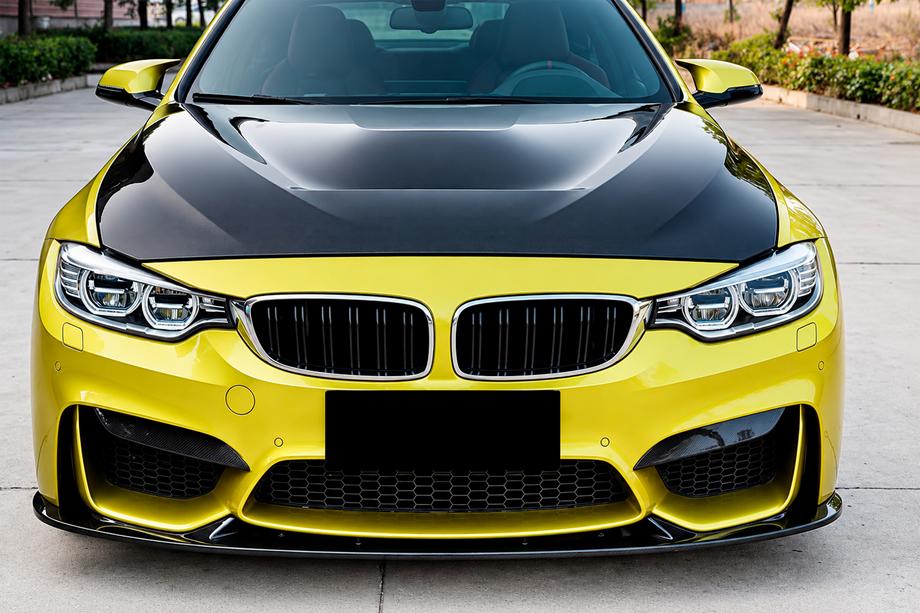 BMW 4 Series F32/F33/F36 2012-2020 Front Bumper Lip V4 for F82/F83, Carbon Photo 1
