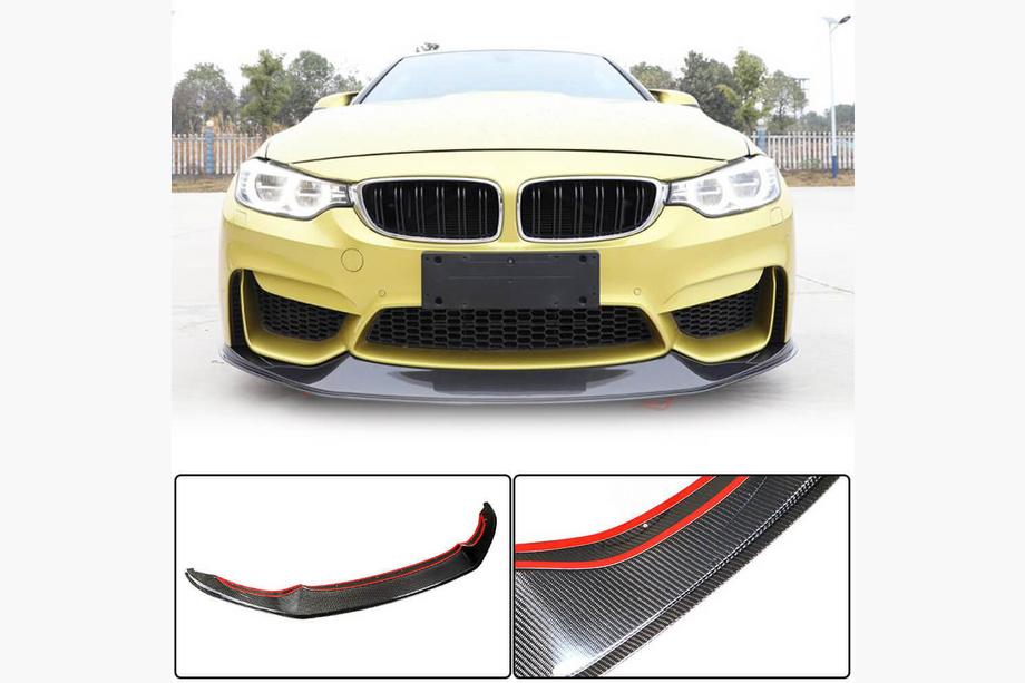 BMW 4 Series F32/F33/F36 2012-2020 Front Bumper Lip V7 (for F82/F83, Carbon) Image