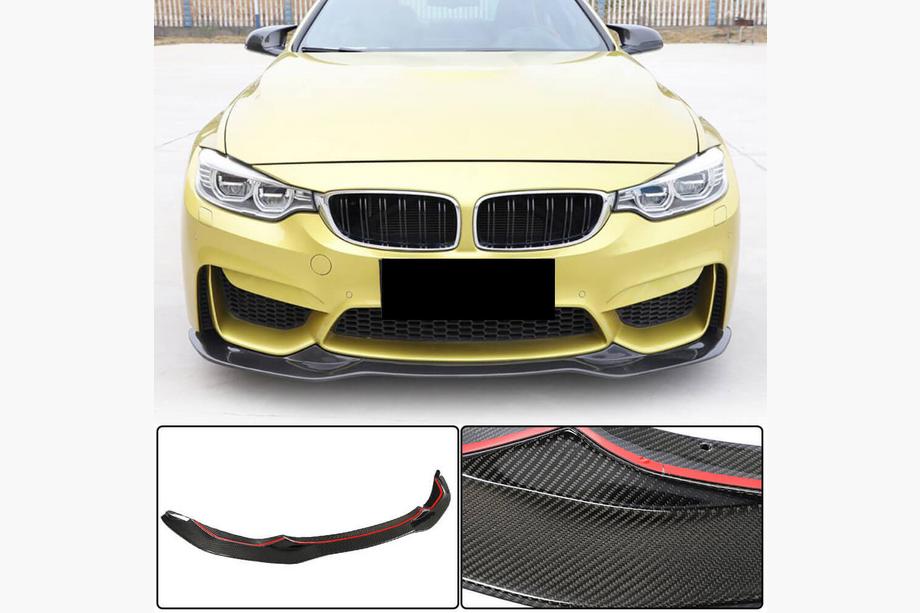 BMW 4 Series F32/F33/F36 2012-2020 Front Bumper Lip V9 (for F82/F83, Carbon) Image