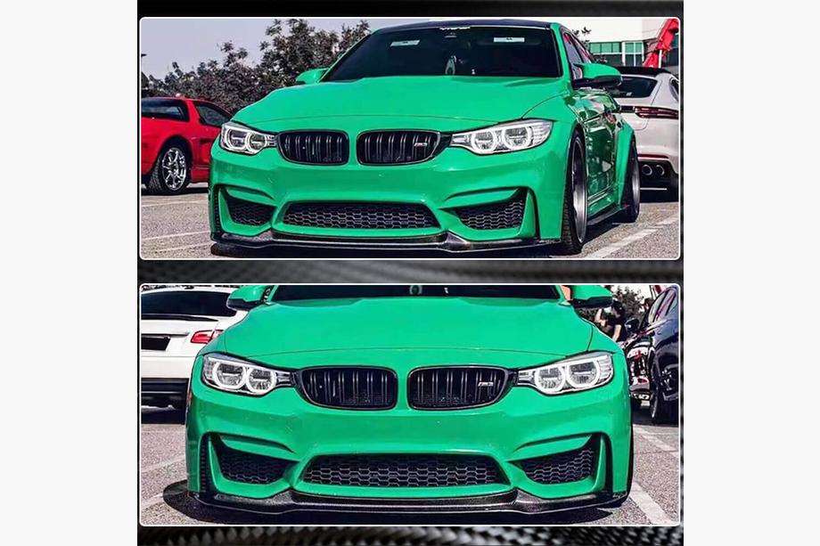 BMW 3 Series F30/F31 2012-2019 Front Lip V14 for F80, Carbon Photo 5
