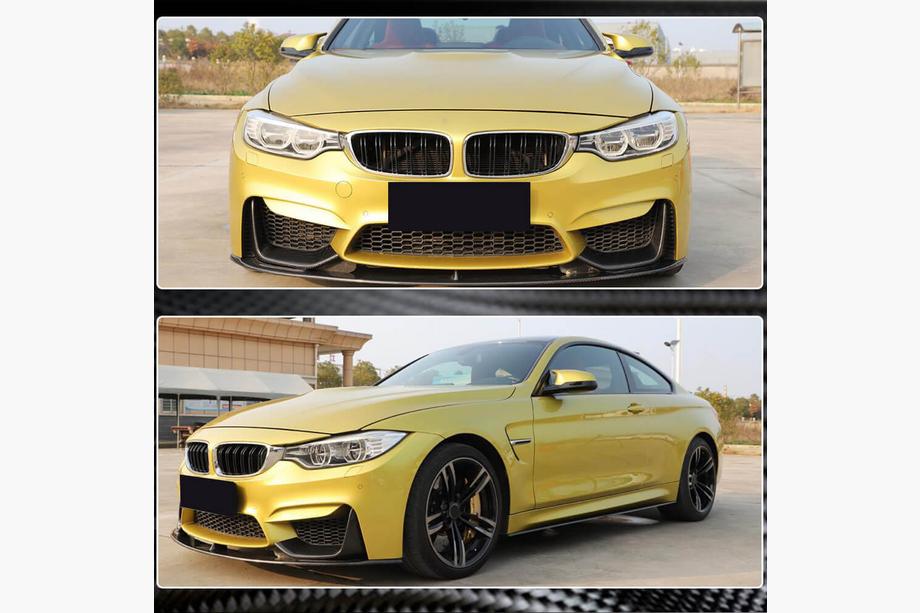 BMW 4 Series F32/F33/F36 2012-2020 Front Bumper Lip V13 (for F82/F83, Carbon) Photo 3