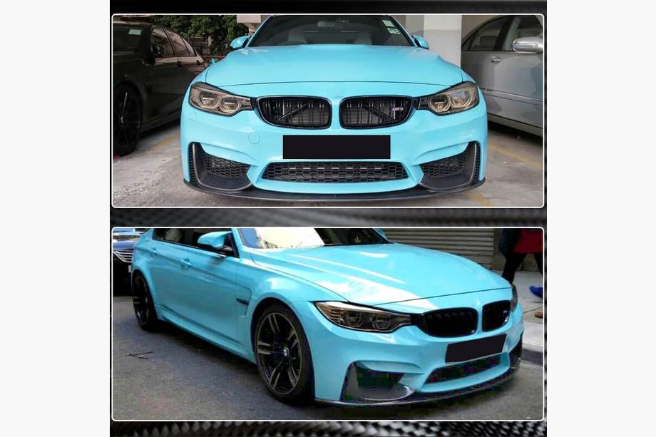 BMW 4 Series F32/F33/F36 2012-2020 Front Bumper Lip V13 (for F82/F83, Carbon) Photo 4