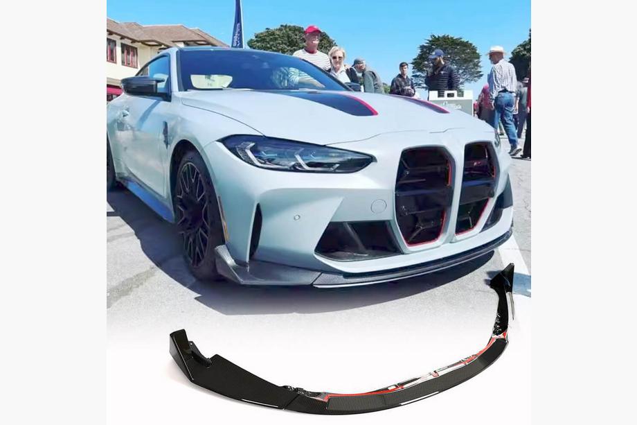 BMW 3 Series G20/G21 2018- Front Bumper Lip V2 for G80, Carbon Image
