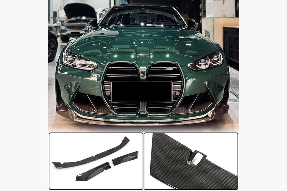 BMW 3 Series G20/G21 2018- Front Bumper Lip V9 for G80 Carbon Image