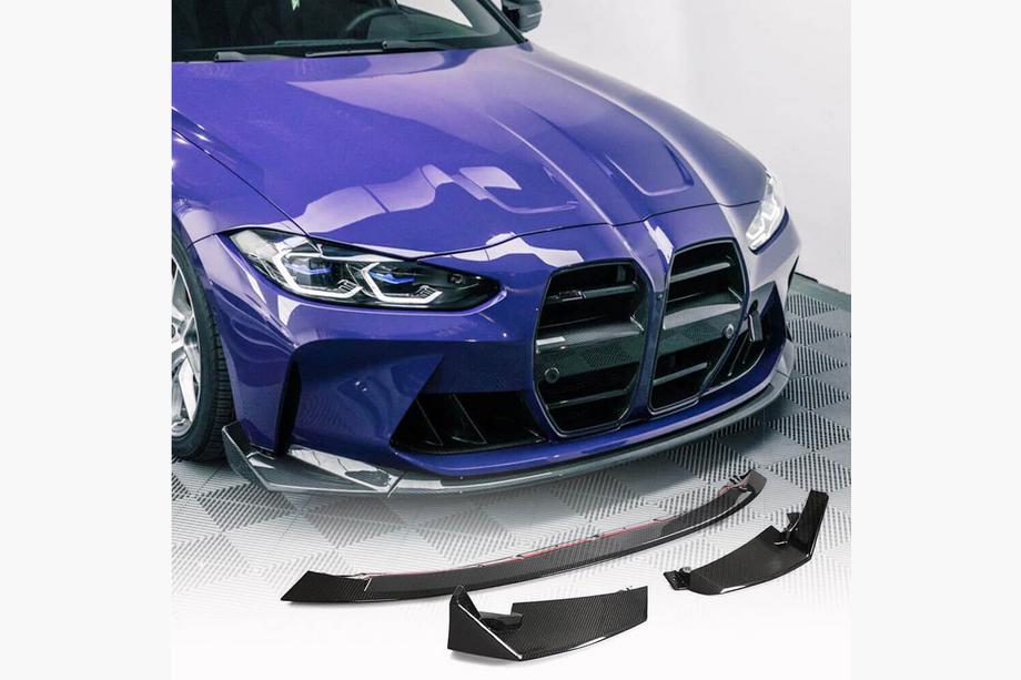 BMW 4 Series G22/23/26 2020- Front Bumper Lip V6 for G82/G83 Carbon Image