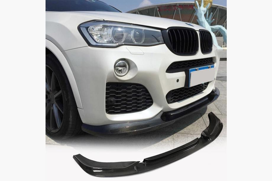 BMW X3 F25 2011-2018 Front bumper lip (for M-Sport 2014-2018, Carbon) Image