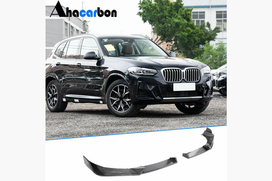 BMW X3 G01 2018- Front Bumper Lip (for M-Sport 2022-2024, Carbon) Photo 1