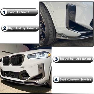 Front Bumper Lip Spoiler (for F98 2022-2025, Carbon) BMW X4 G02 2018- photo 3