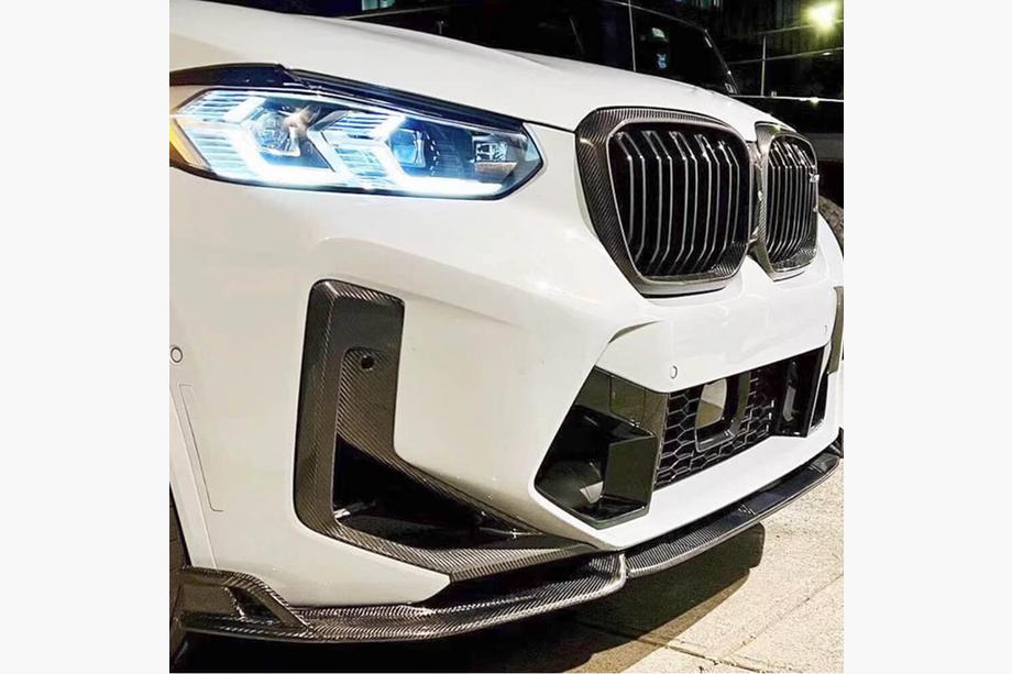 BMW X4 G02 2018- Front Bumper Lip Spoiler (for F98 2022-2025, Carbon) Image