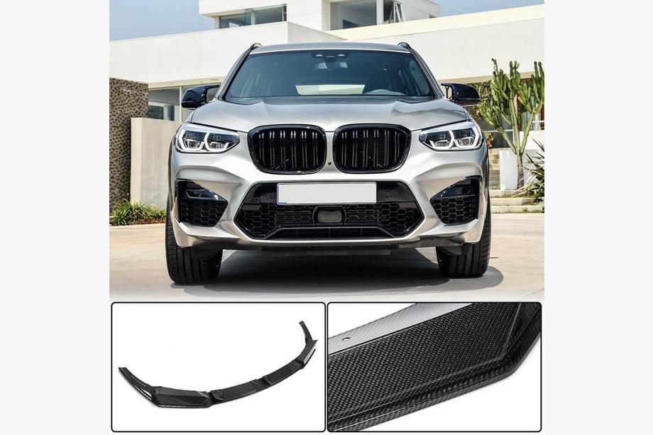 BMW X4 G02 2018- Front Bumper Lip Spoiler (for F98 2018-2021, Carbon) Image