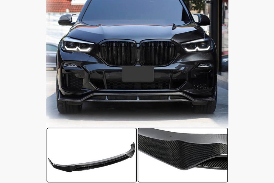 BMW X5 G05 2019–2026 Front Bumper Lip Carbon V2 (2019-2022 M-Sport) Image