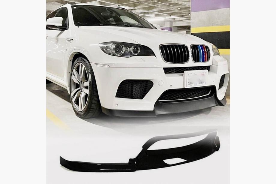 BMW X6 E71 2008–2014 Front bumper lip FRP (for X6M 2010-2014) Image