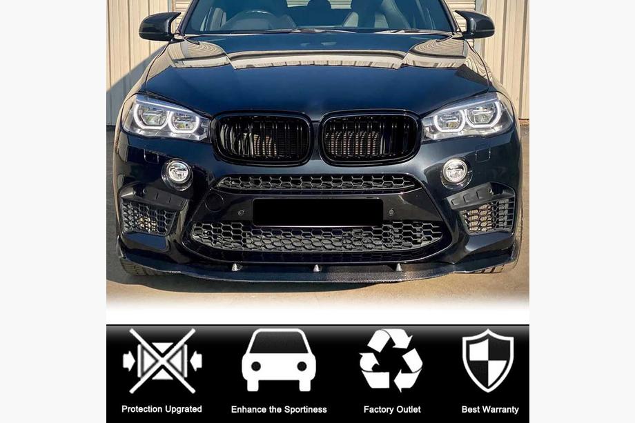 BMW X5 F15 2013-2018 Front Bumper Lip V3 for F85, Carbon Photo 3