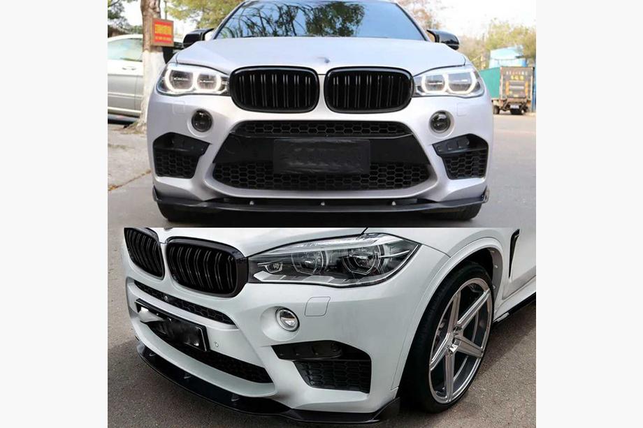 BMW X5 F15 2013-2018 Front Bumper Lip V3 for F85, Carbon Photo 5