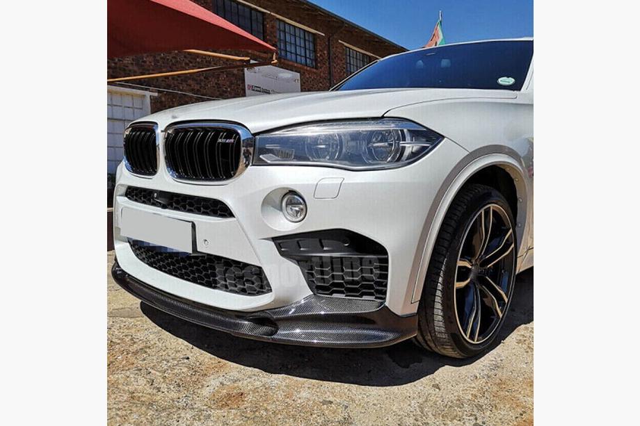 BMW X6 F16 2014-2019 Front Bumper Lip V2 for F86, Carbon Image