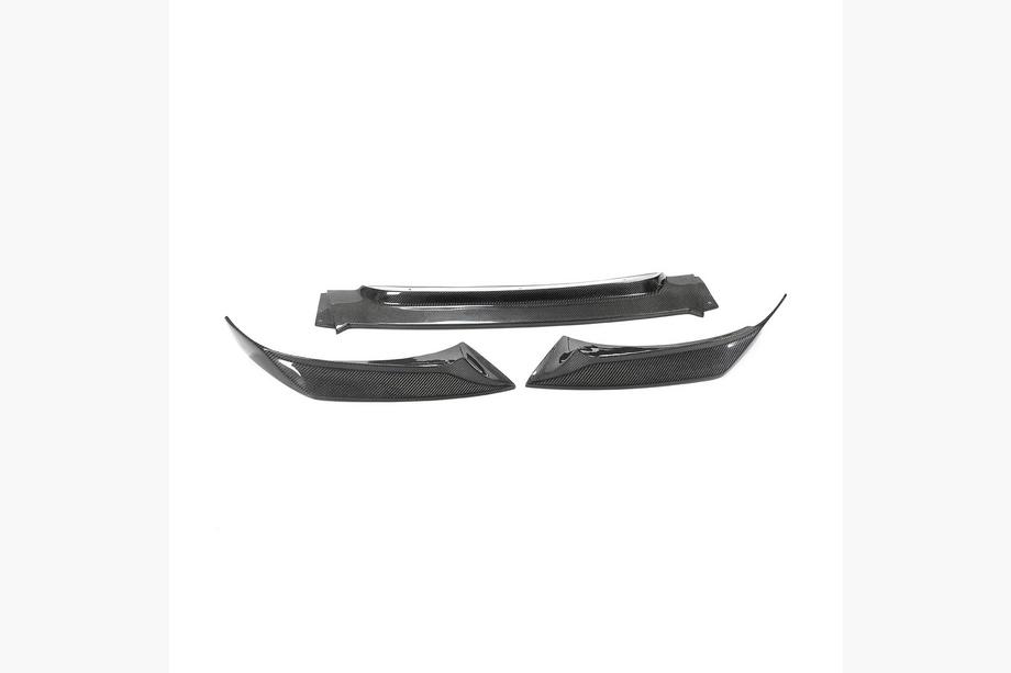 BMW X6 F16 2014-2019 Front Bumper Lip V2 Add-on (for Base, Carbon) Photo 1