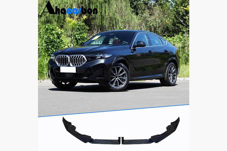 BMW X6 G06 2019–2027 Front bumper lip ABS (2023+ M-Sport) Photo 1