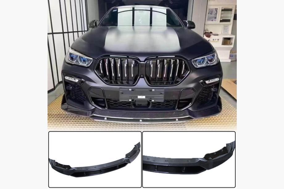 BMW X6 G06 2019–2027 Front Bumper Lip (for M-Sport 2018-2022, Carbon) Image
