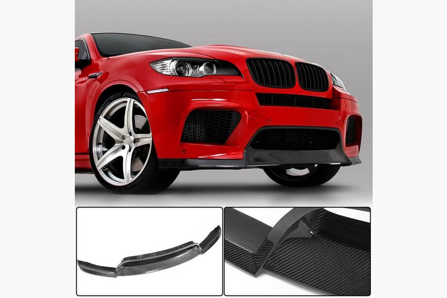 BMW X6 E71 2008–2014 Front Bumper Lip V1 for X6M, Carbon Image