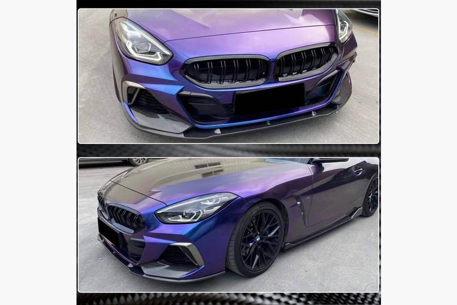 BMW Z4 (G29) 2018- Front Bumper Lip V5 (for M-Sport, Carbon) Photo 4