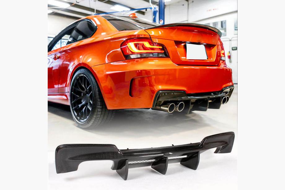 BMW 1 Series E81/E82/E87/E88 2004-2011 Rear Bumper Diffuser FRP (for 1M E82) Image