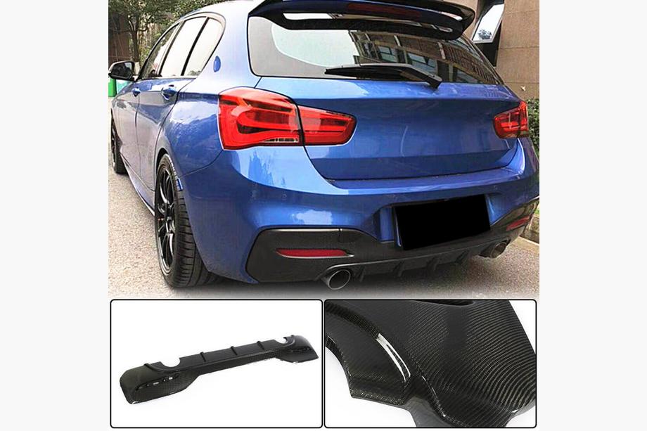 BMW 1 Series F20/F21 2011-2019 Rear Bumper Diffuser (for M-Sport 2015-2019, Carbon) Image