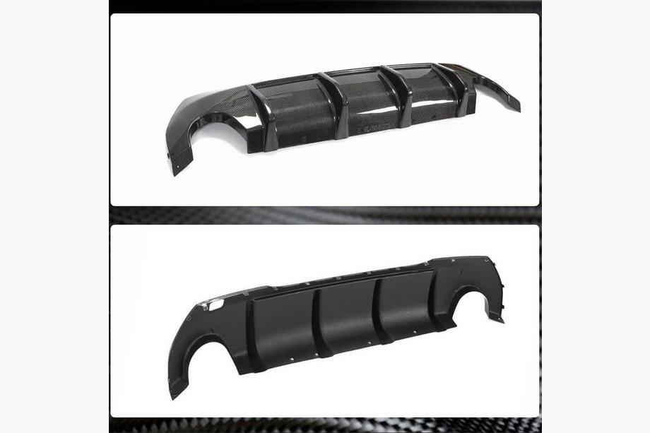 BMW 1 Series F40 2019-2024 Rear Bumper Diffuser (for M-Sport, Carbon) Photo 3